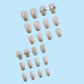 Zenat 24Pcs Short Coffin Press-On Nails