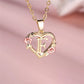 Zenat A-Z Letter Flower Gold Pendant Necklace