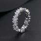 Fashion Luxury Multicolor Charm Zircon Wedding Rings for Women Round Square Stone Party Ring Jewelry