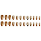 Zenat 24Pcs Short Coffin Press-On Nails