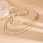 Zenat multi-layered Slender Pearl Round Necklace