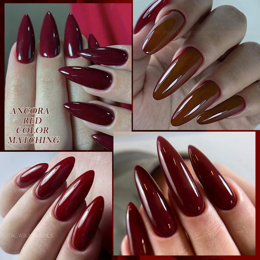 Zenat Red Autumn Winter Gel Nail Polish
