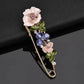 Zenat Sweet Flower Rhinestone Lapel Pin Brooch