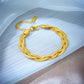 Zenat Stainless Steel Crossover Chain Necklace Bracelet