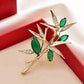 Zenat Sweet Flower Rhinestone Lapel Pin Brooch