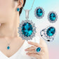 Zenat 925 Sterling Silver Princess Zircon Jewelry Set