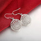Zenat 925 Silver Round Earrings – Wedding & Party