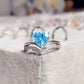 Zenat Sea Blue Cubic Zirconia Women’s Ring