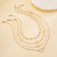 Zenat 4PC Sunflower & Heart Link Chain Jewelry Set