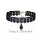 Zenat Neo-Gothic Black Lace Punk Choker Necklace