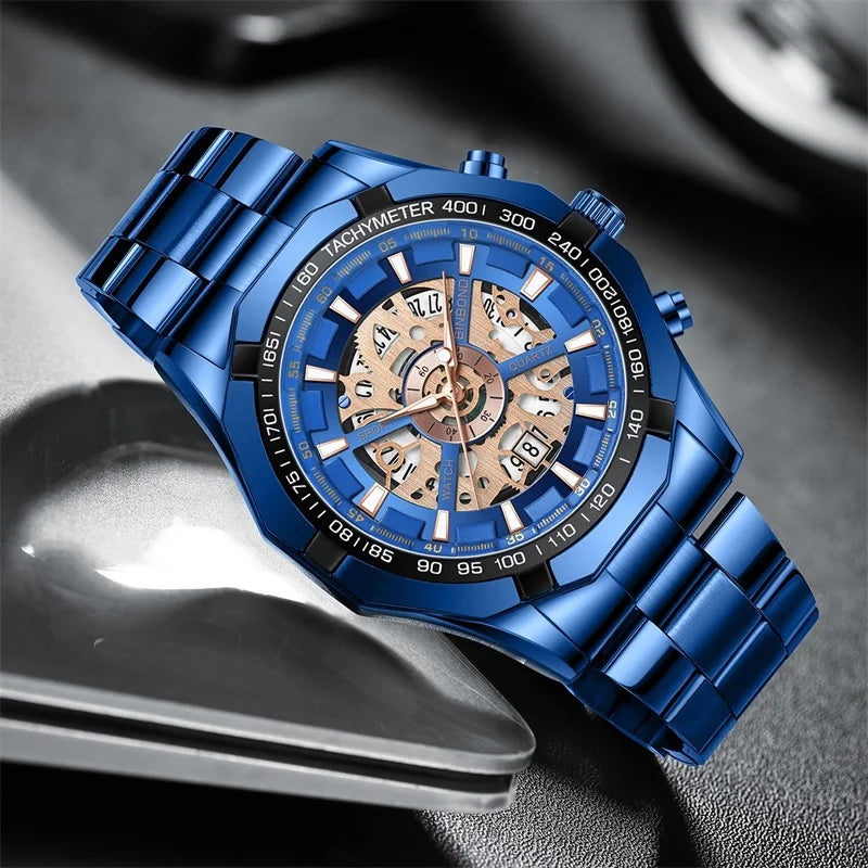 Zenat 2025 Luxury Men’s Quartz Stainless Steel Watch
