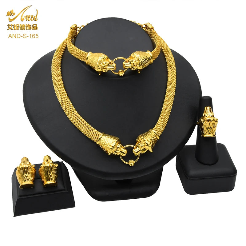 Zenat Luxury Indian style Jewelry Sets 24K Golden