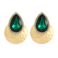 Zenat Big Round Metal Stud Earrings – Elegant Statement