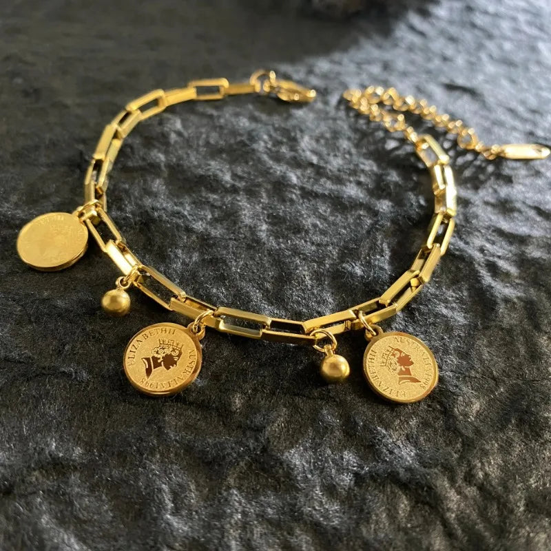 Named Letters 18K Gold-plated Stainless Steel Bracelet