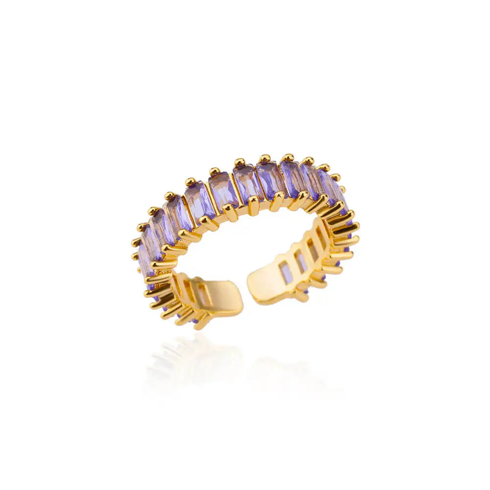 Zenat Mini Green Zircon Adjustable Ring