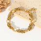 Twisted Bracelet 18K Gold Plated Waterproof 316 Steel