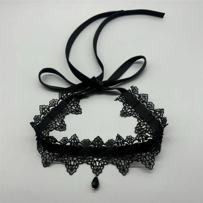 Zenat Sexy Lace Flower Velvet Choker Necklace for Women