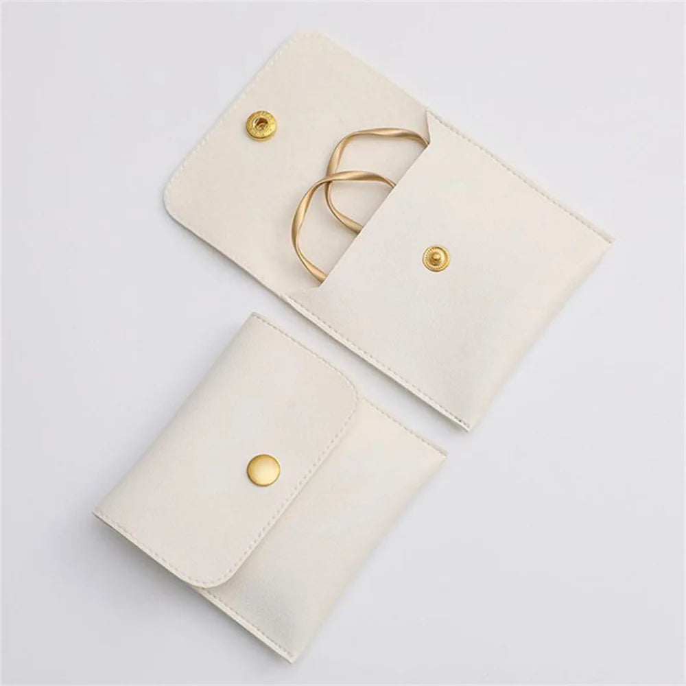 Leather Packaging Bag Set Flip-Top Paper Jewelry Box