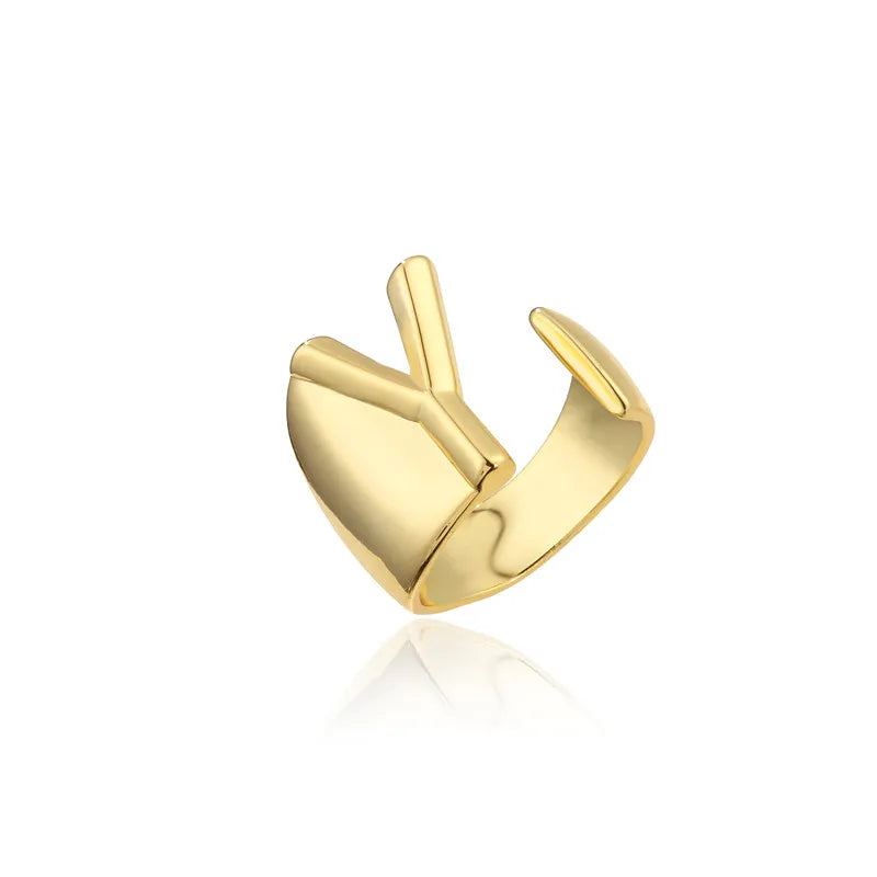 Zenat Letter Adjustable Stainless Steel Ring