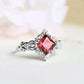 Zenat American Red Cubic Zirconia Ring