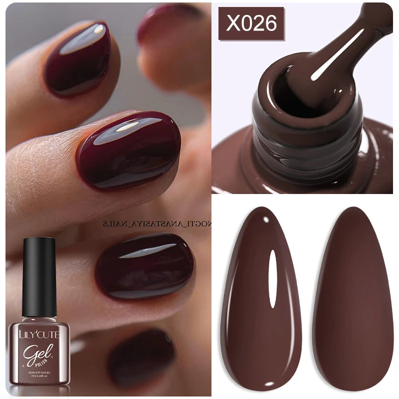 Zenat Red Autumn Winter Gel Nail Polish