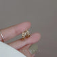 925 Sterling Silver Earrings Fashionable New Style for Women Elegant Niche High End Simple and Plain Ear Ornaments
