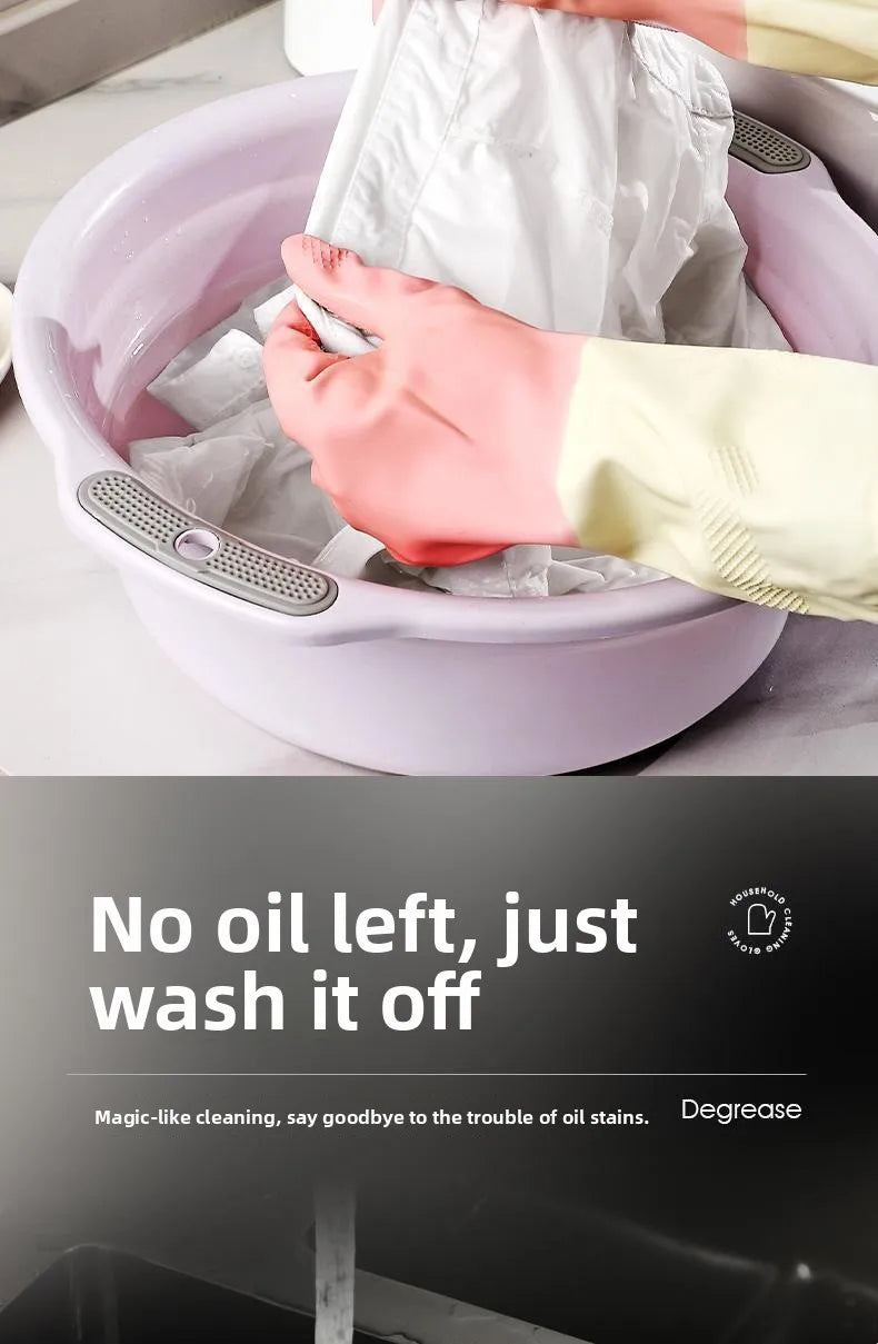 Zenat Thick Waterproof Latex Kitchen Gloves