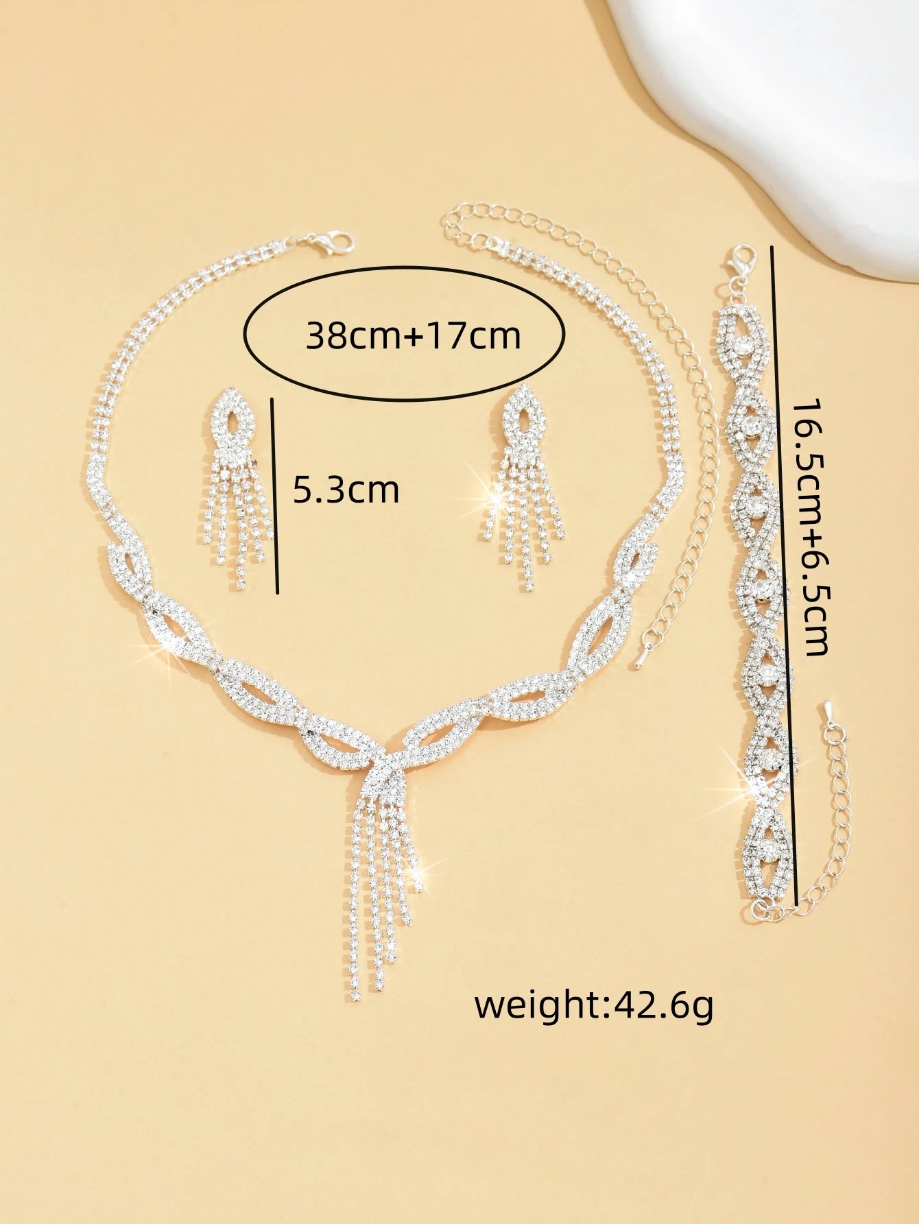 Zenat 4PC Women's Hollow Tassel Jewelry Set