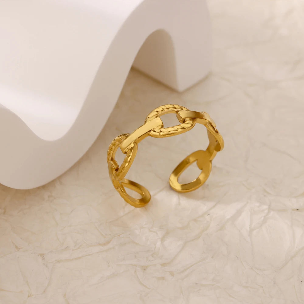 Zenat Zircon Geometric Evil Eye Adjustable Ring