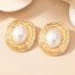 Zenat Round Geometric Stud Earrings – Women Party Gift