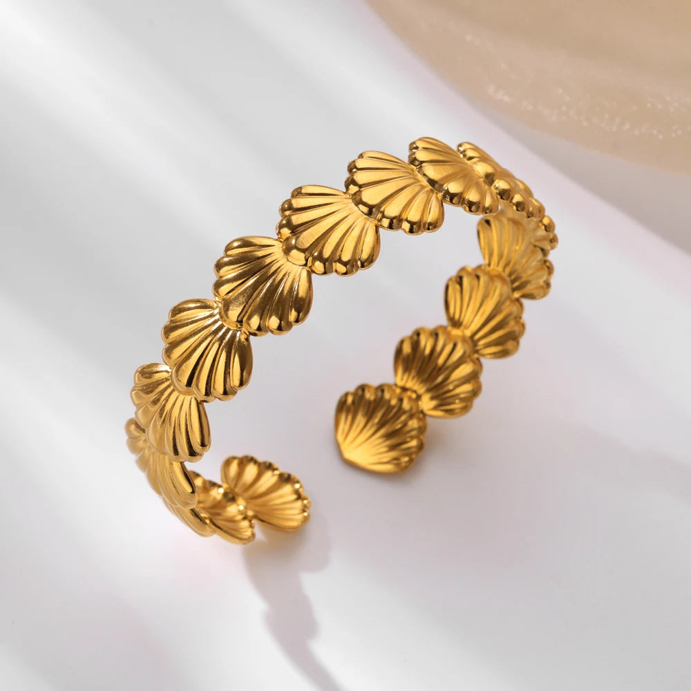 Shell Starfish 316L Stainless Steel Bangles for Women