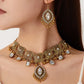 Zenat Ethnic Resin Stone Water Drop Pendant Set