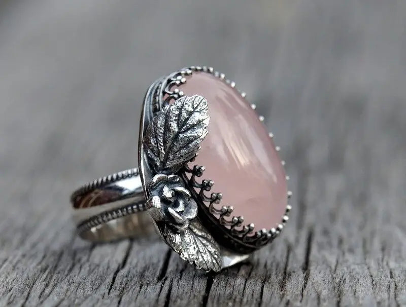 Zenat Pink Zirconia Trendy Sweet and Romantic Engagement Rings