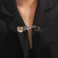 Zenat Sweet Flower Rhinestone Lapel Pin Brooch