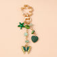 Cute Enamel Flower Butterfly Keychain Women Girls Love Heart Key Ring Pendants Handbag Decor DIY Handmade Jewelry Gifts