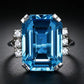 Zenat Sea Blue Cubic Zirconia Women’s Ring