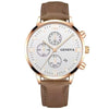 Zenat Geneva Wristwatch Alloy Case Leather