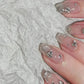 Zenat 24Pcs Glitter Diamond Press-On Nails