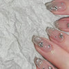 Zenat 24Pcs Glitter Diamond Press-On Nails