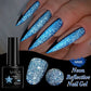 Zenat Bright Red Sparkling Glitter Gel Nail Polish