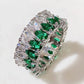 Luxury Female White Crystal Stone  Ring Irregular Zirconia Wedding Rings for Women Trendy Geometric Zircon Engagement Ring