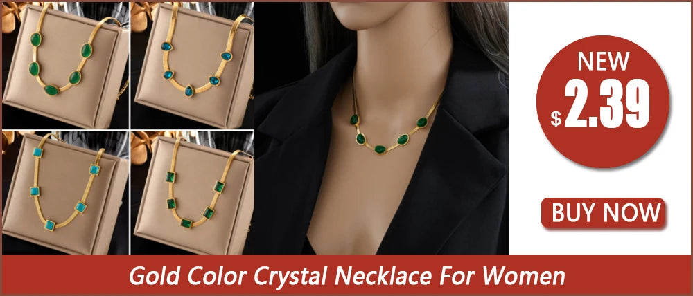 DIEYURO 316L Stainless Steel Golden 3in1 Crossover Snake Chain Necklace Bracelet For Womens New Fashion Waterproof Jewelry Set