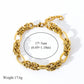 Twisted Bracelet 18K Gold Plated Waterproof 316 Steel