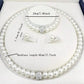 Zenat 3 PCS Pearl Fireball Necklace Set
