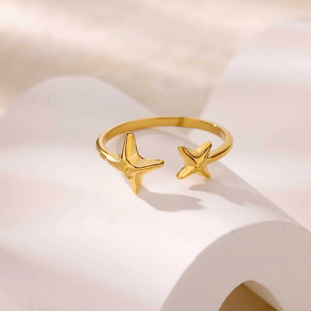 Zenat Zircon Geometric Evil Eye Adjustable Ring