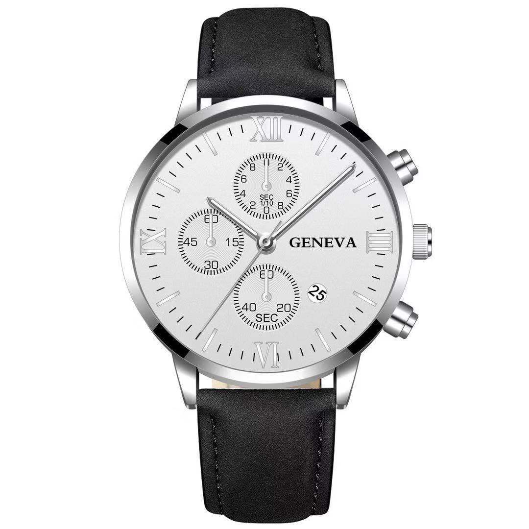Zenat Geneva Wristwatch Alloy Case Leather