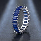 Fashion Luxury Multicolor Charm Zircon Wedding Rings for Women Round Square Stone Party Ring Jewelry