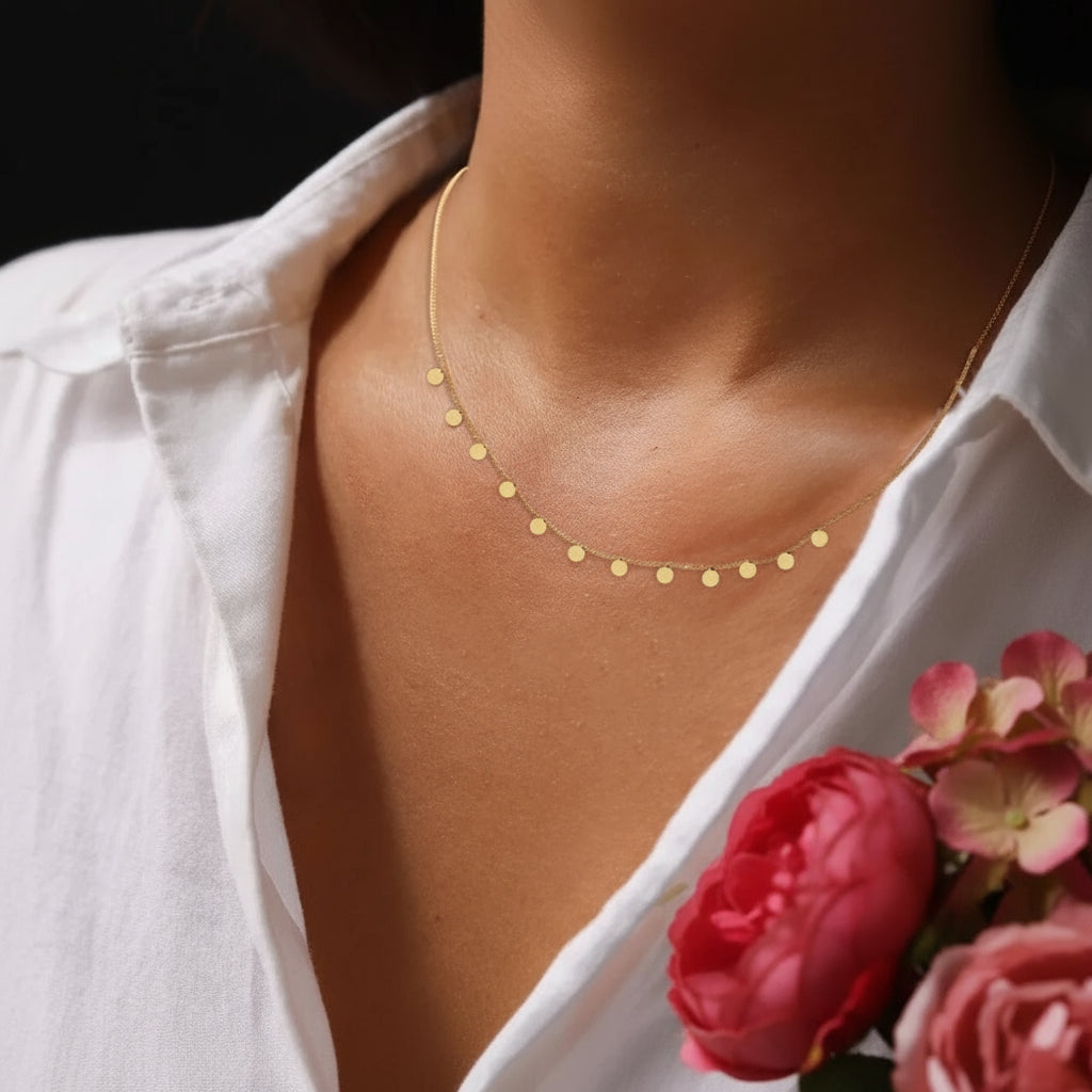 Zenat Golden Chains Necklaces Star Heart Stainless Steel