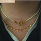 Zenat Golden Star Heart Bohemian Chain Necklace