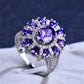 Zenat Charming Purple Flower Zircon